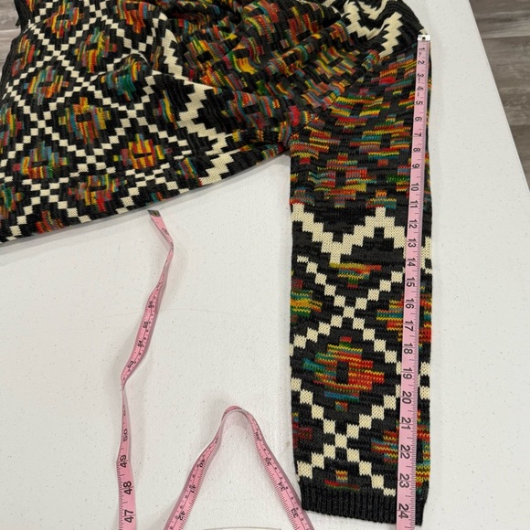 Intro. Aztec Print Cardigan Southwestern Open Front Sweater Women’s Size Medium - Picture 5 of 12